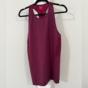 Athleta Maroon Mesh Racerback Tank